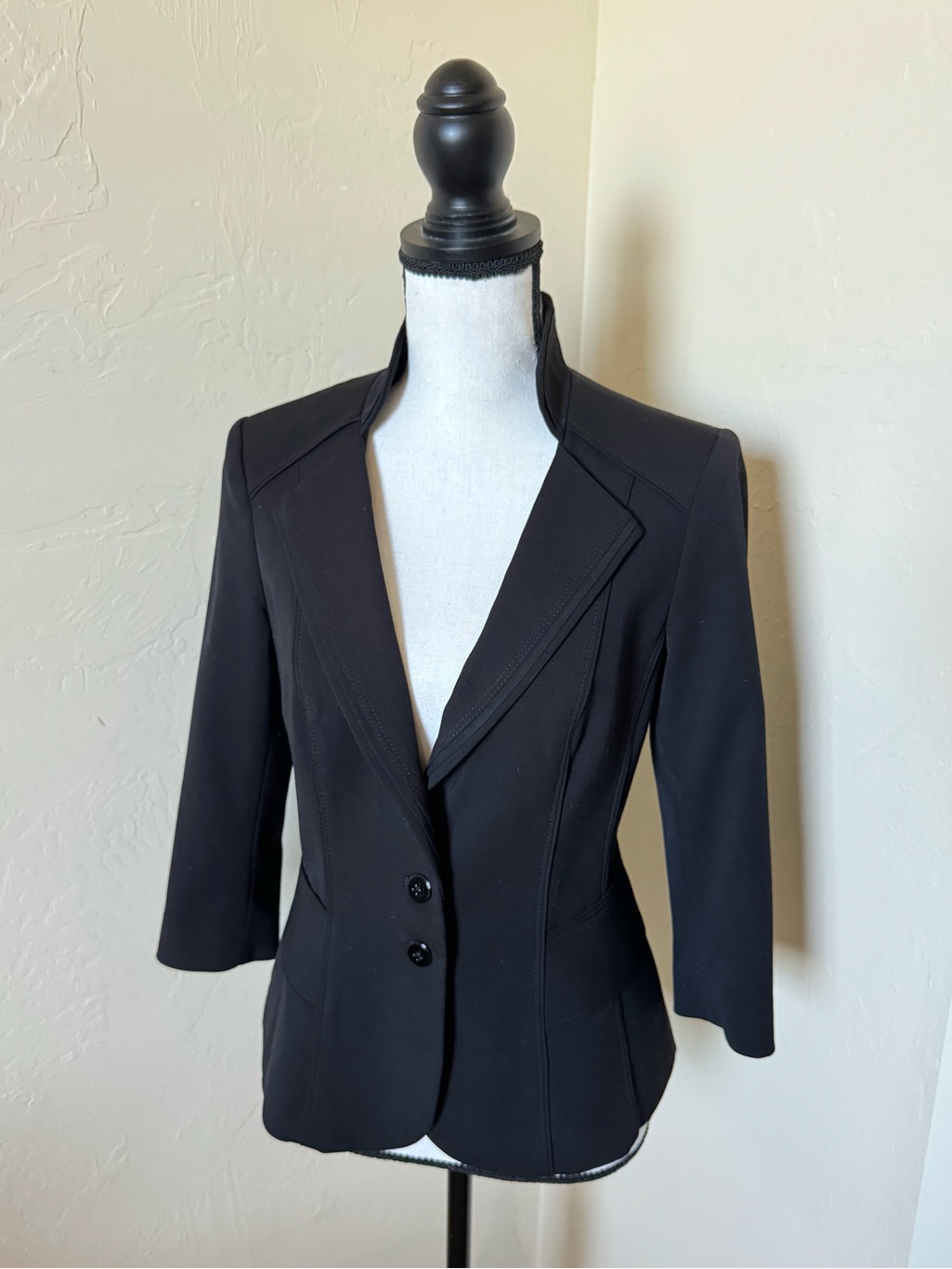 White House Black Market Black Tailored Two-Button Blazer
